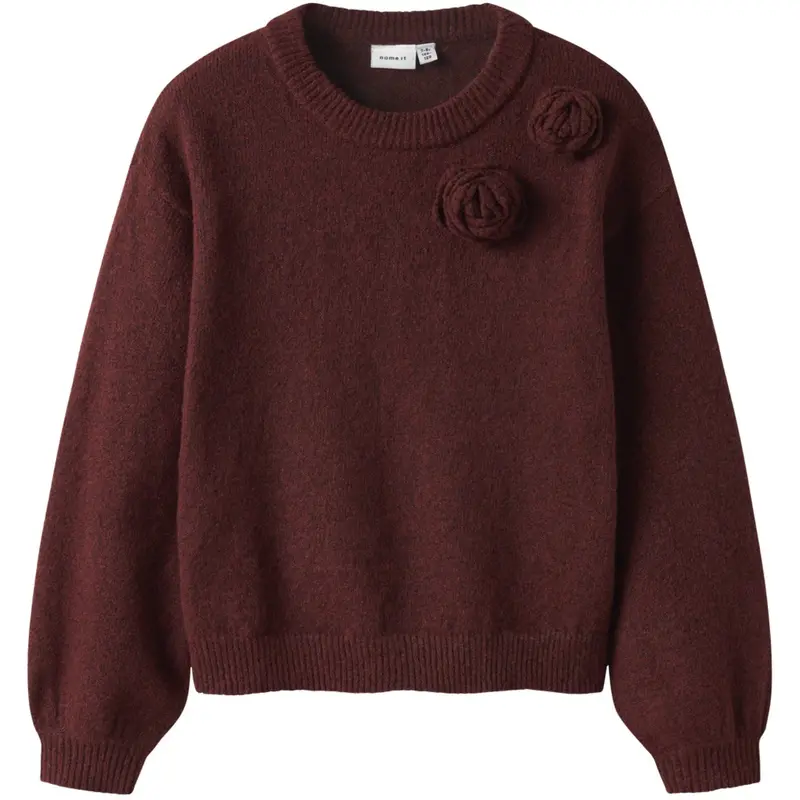 Name It Burgundy Nkfodessana Ls Strik 1