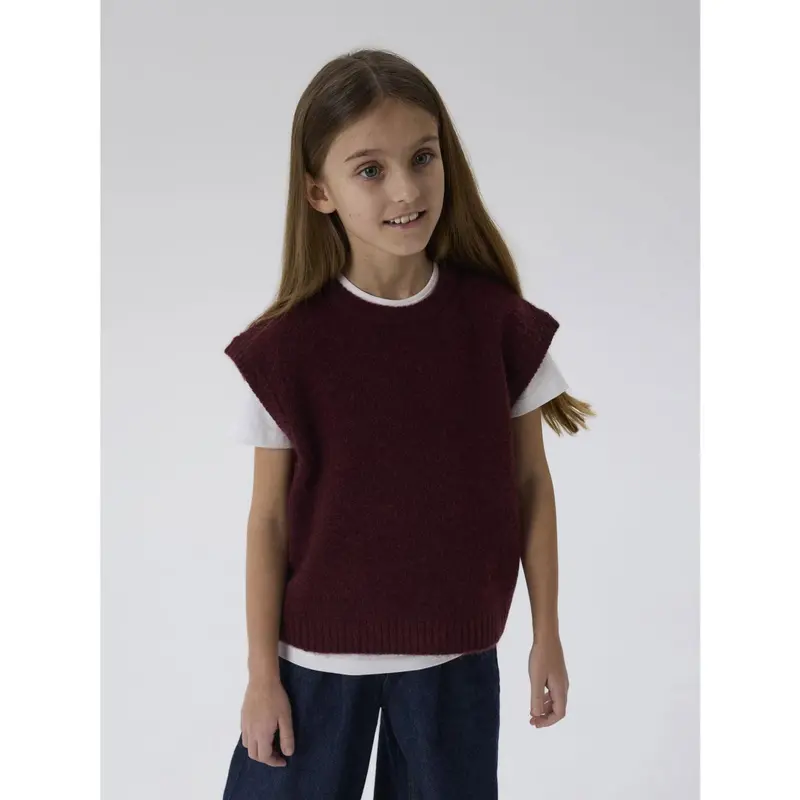 Name It Burgundy Nkfoneifyly Strik Vest 3