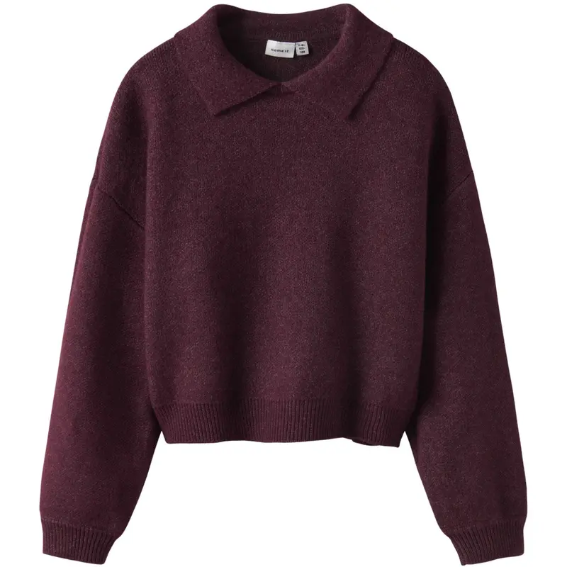 Name It Burgundy Nkfsonia Ls Polo Strik 1