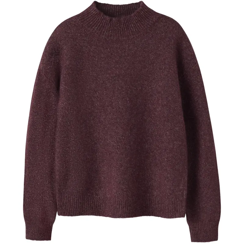 Name It Burgundy Nkfvemmie Ls Strik 1