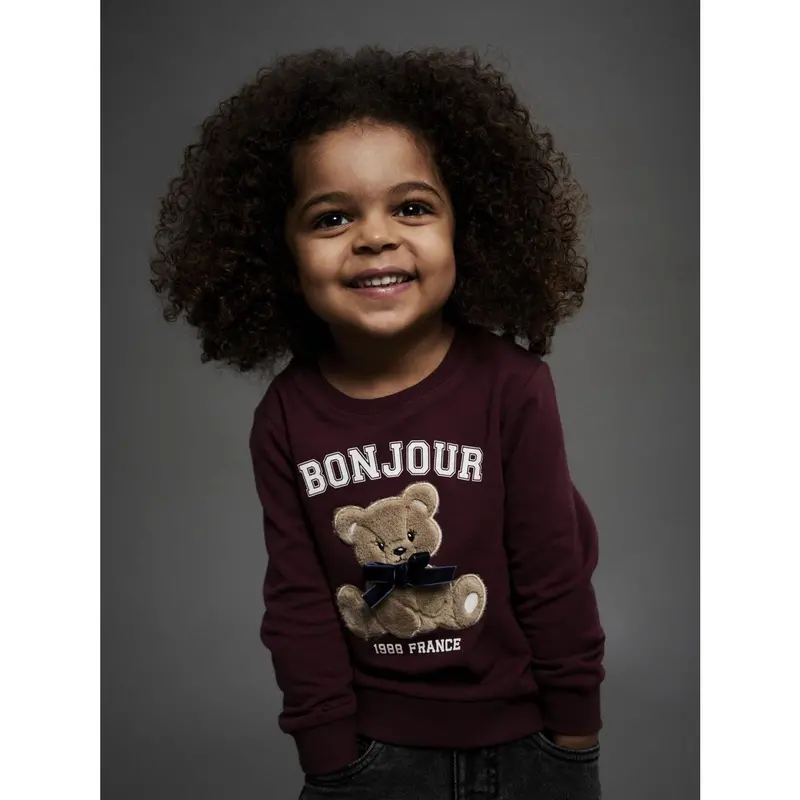 Name It Burgundy Nmfrear Ls Sweat Bru 3