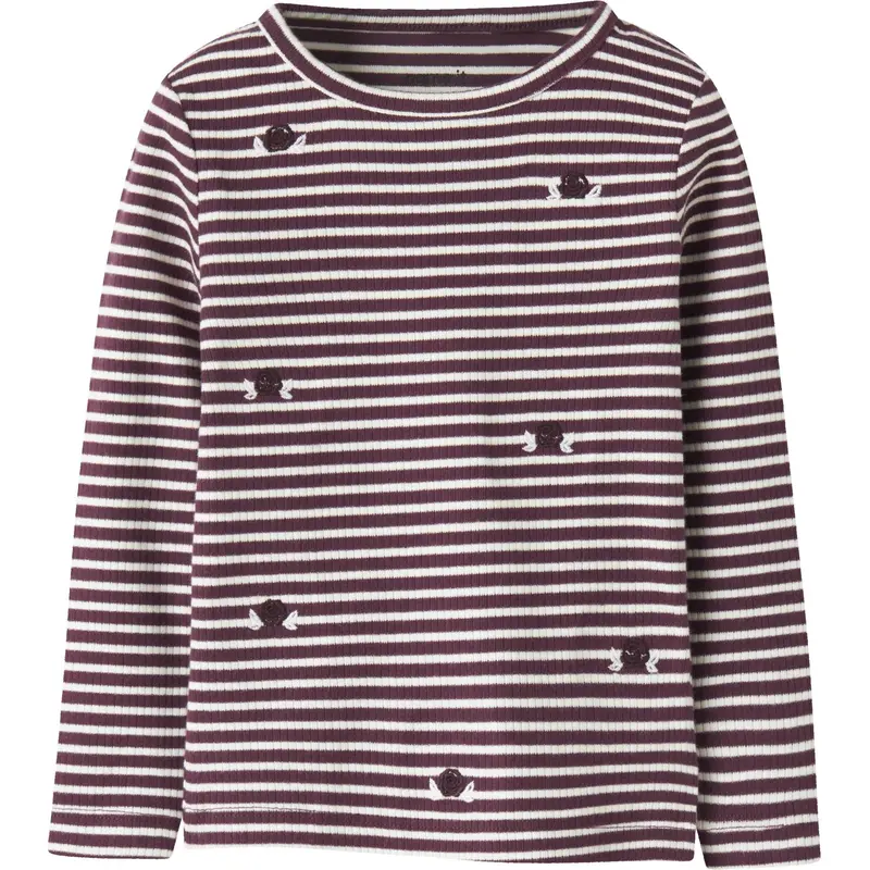 Name It Burgundy Nmfripeas Ls Top Box 1