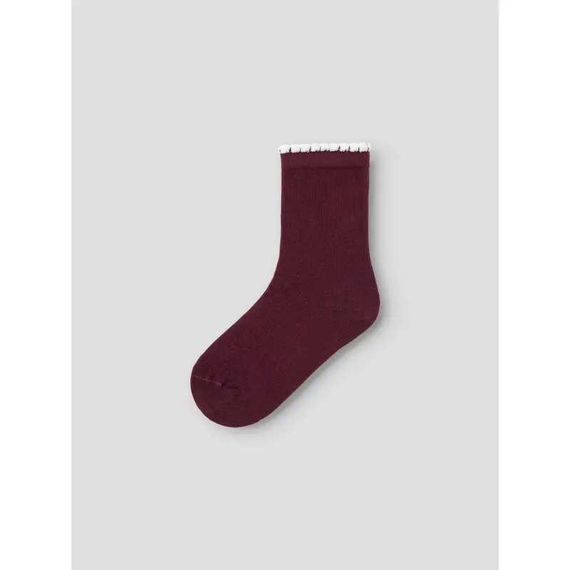 Name It Burgundy Nmfriva 3P Strømper 2