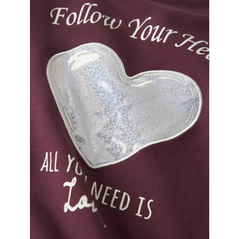 Name It Burgundy Nmfsakkina Ls Sweat Box Bru 2