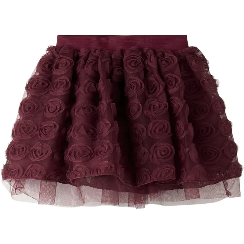 Name It Burgundy Nmfsykia Tyl Skirt 1