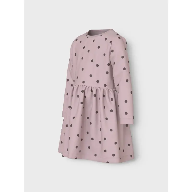 Name It Burnished Lilac Peppercorn Dot Nmfvivian Ls Kjole 2