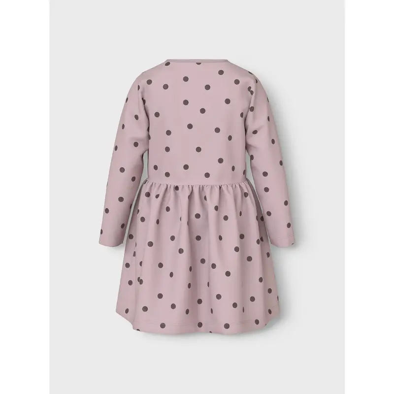 Name It Burnished Lilac Peppercorn Dot Nmfvivian Ls Kjole 3
