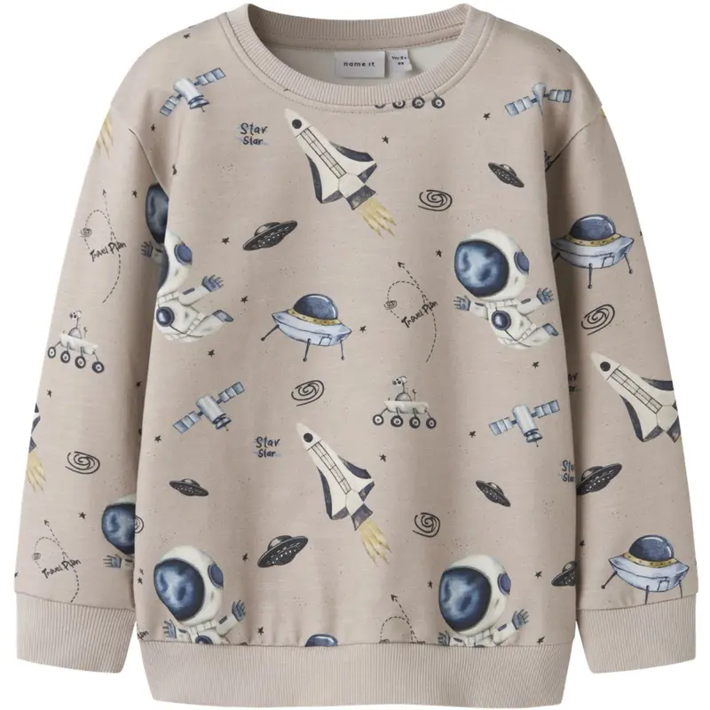 Name It Chateau Gray Nmmdace Ls Nreg Sweat Unb Box 1