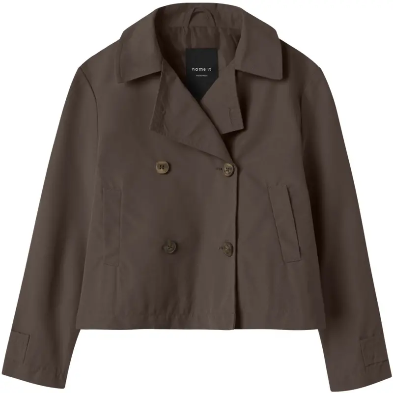 Name It Chocolate Brown Nkfmadelin Trench Frakke Kort 1