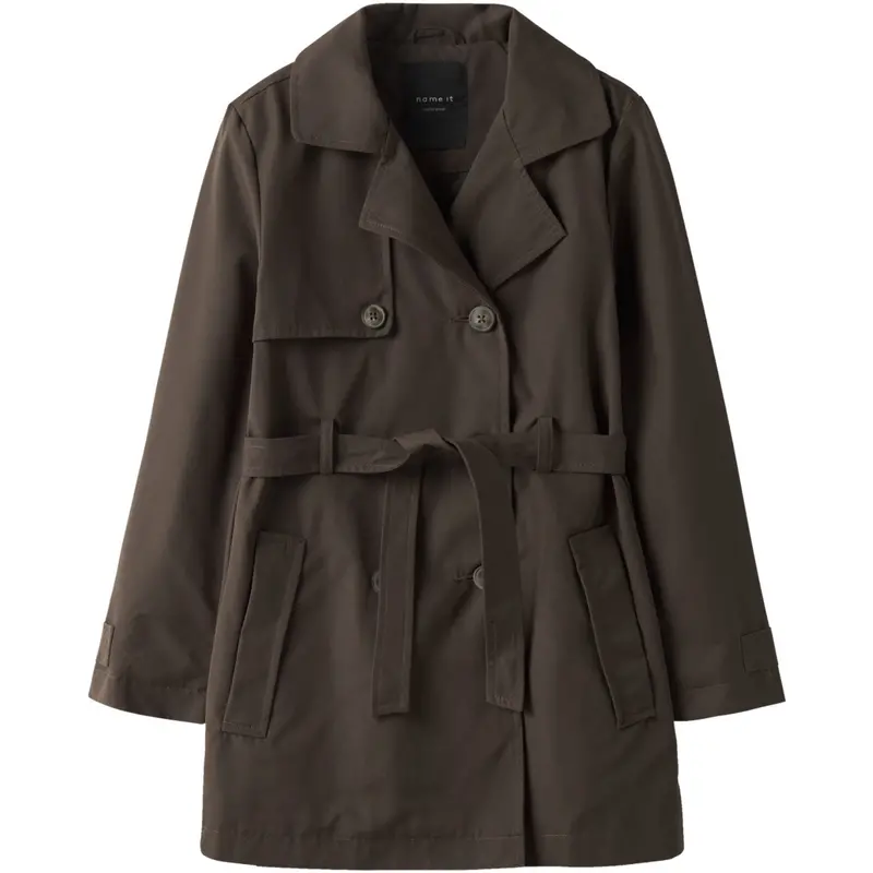 Name It Chocolate Brown Nkfmadelin Trench Frakke Noos 1