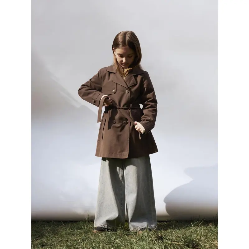 Name It Chocolate Brown Nkfmadelin Trench Frakke Noos 2