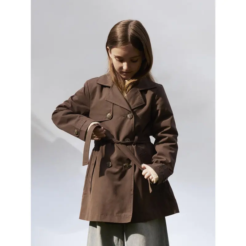 Name It Chocolate Brown Nkfmadelin Trench Frakke Noos 3