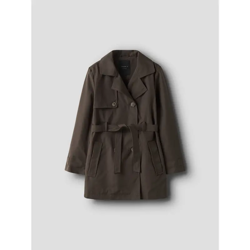 Name It Chocolate Brown Nkfmadelin Trench Frakke Noos 5