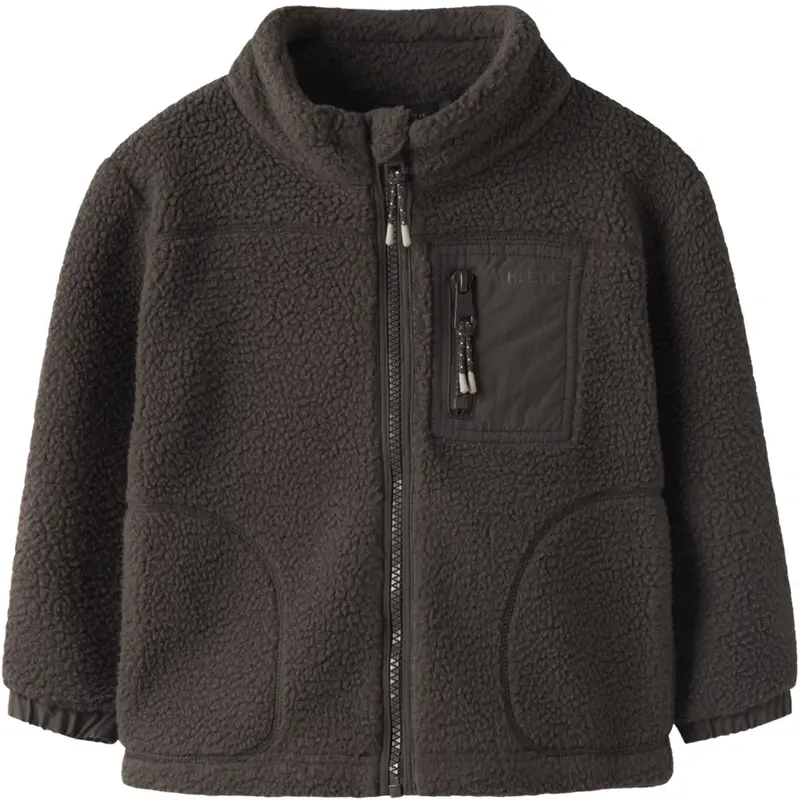 Name It Chocolate Brown Nmmmiller Sherpa Jakke 1