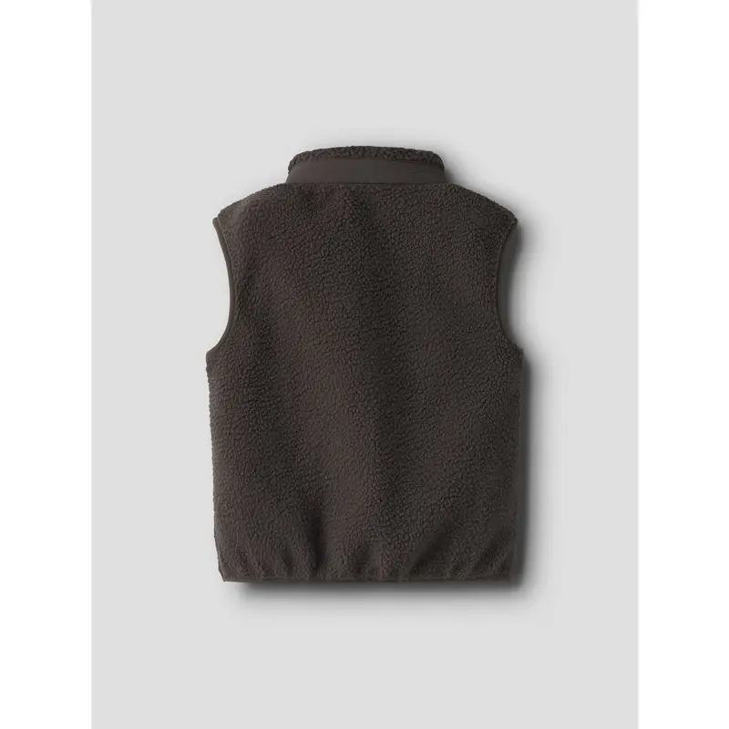 Name It Chocolate Brown Nmmmiller Sherpa Vest 2