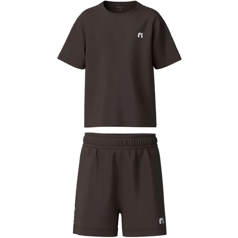 Name It Chocolate Martini Nkndemu Ss Nreg Shorts Sæt 1
