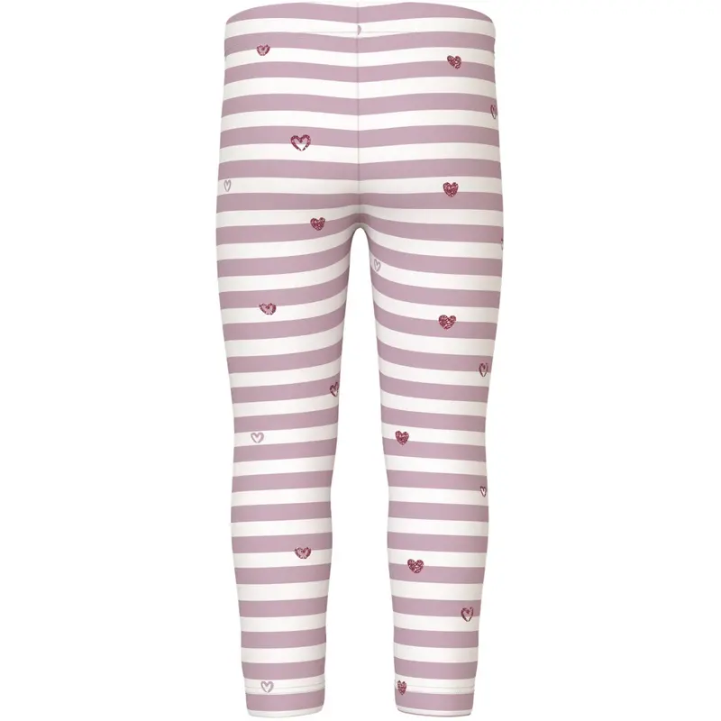 Name It Cloud Dancer Heart Stripe Nmfdavina Aop Swe Leggings Bru 2