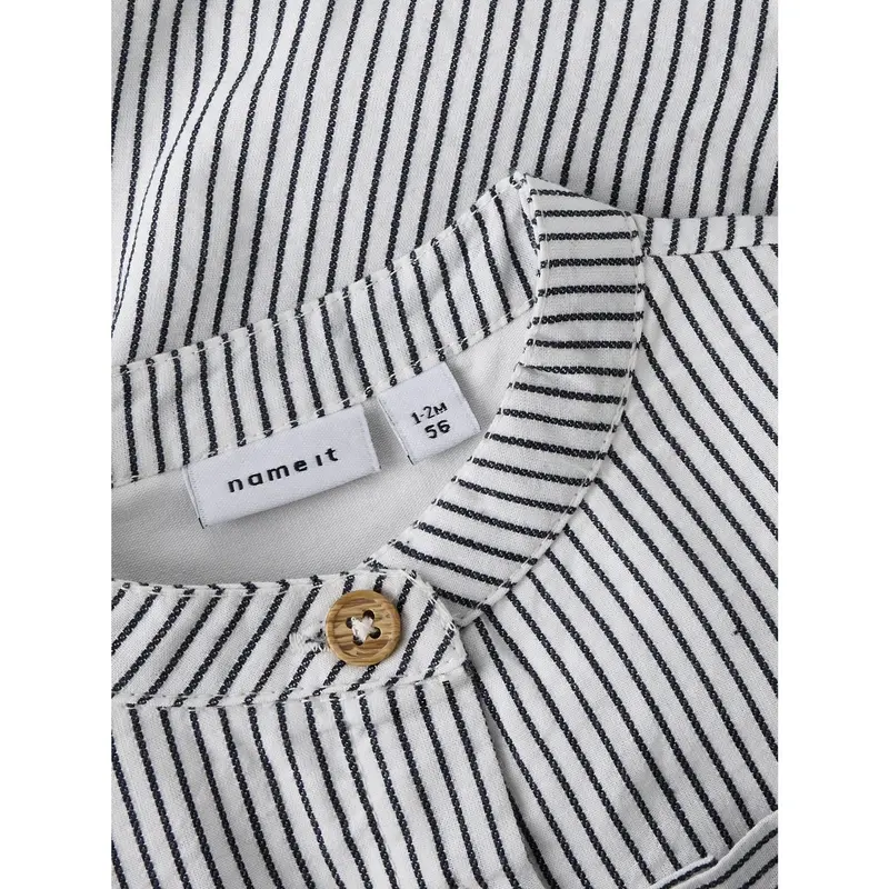 Name It Cloud Dancer Navy Blazer Nbmfar Ls Shirtbody 2