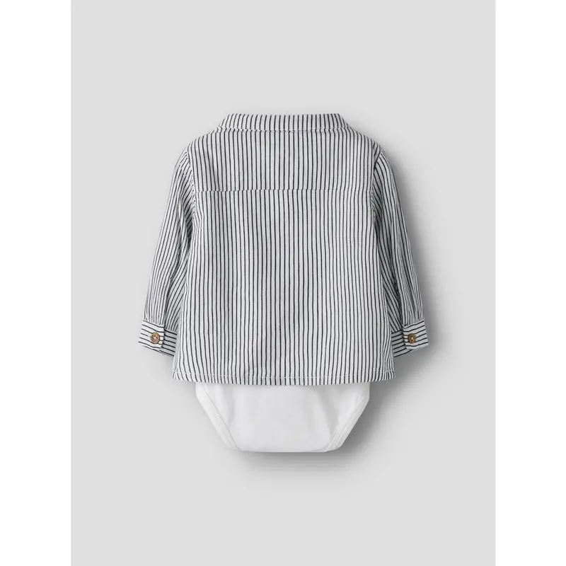 Name It Cloud Dancer Navy Blazer Nbmfar Ls Shirtbody 3