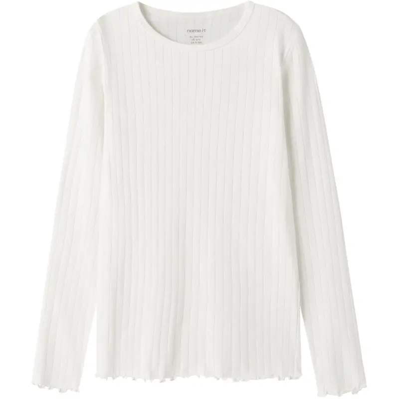 Name It Cloud Dancer Nkfvibse Ls Slim Top 1