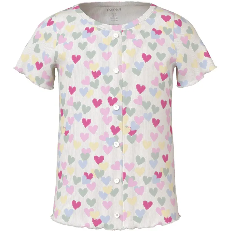 Name It Cloud Dancer Random Hearts Nmfvemia Aop Ss Slim Top 1
