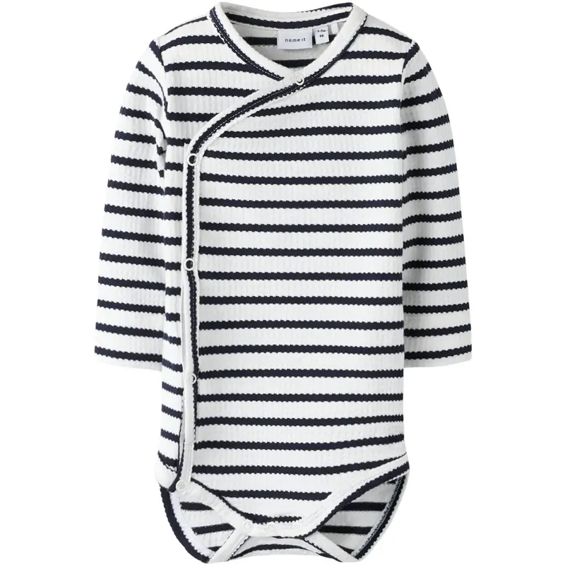 Name It Cloud Dancer Sky Captain Nbfkattie Ls Slå-Om Body 1
