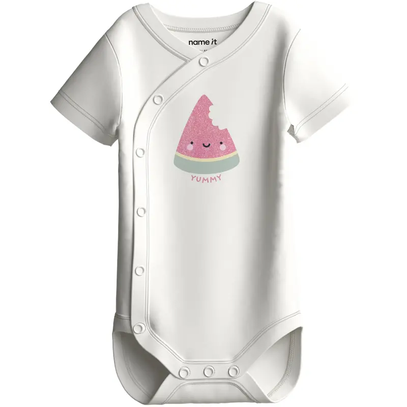Name It Cloud Dancer Watermelon Nbfvubie Ss Slå-Om Body 1