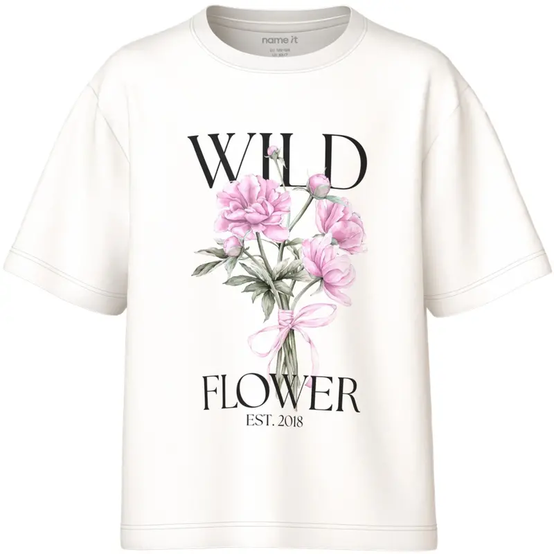 Name It Cloud Dancer Wild Flower Nkfvotea Ss Nreg Top 1