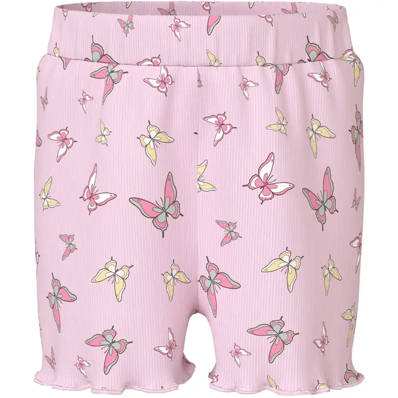Name It Cradle Pink Butterflies Nmfvemma Aop Shorts 1