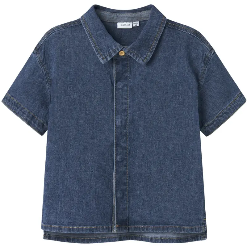 Name It Dark Blue Denim Peter Denim Skjorte 1