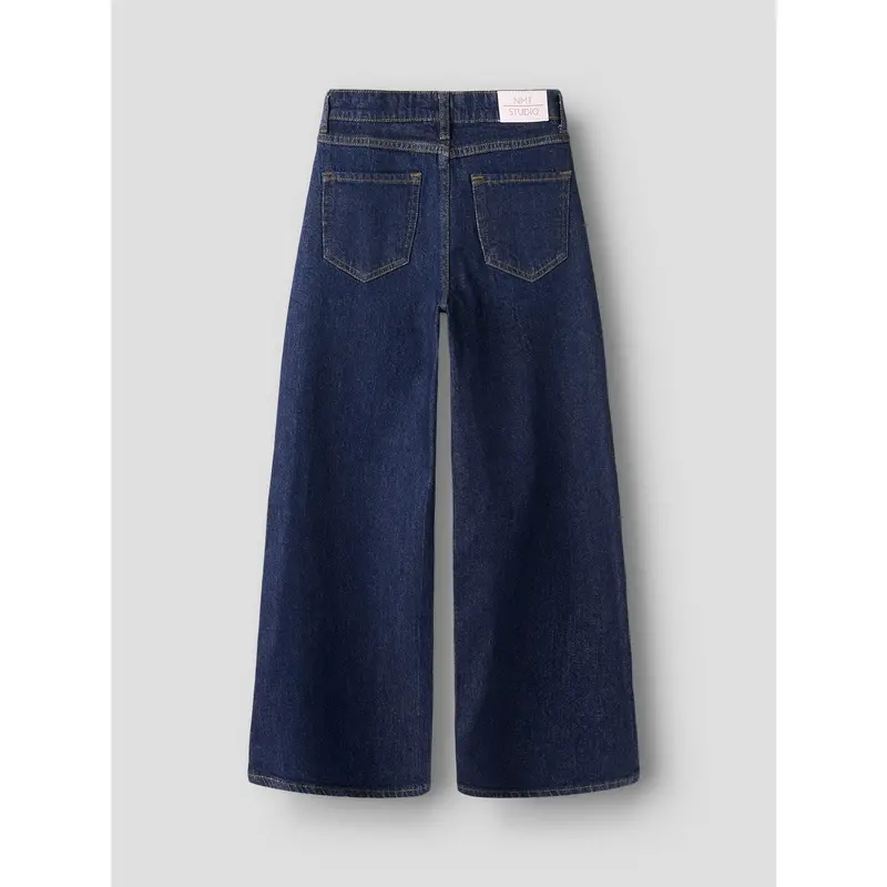Name It Dark Blue Denim Unwashed Nkfbella Hw W Pleat Jeans 3020-Az L Noos 6