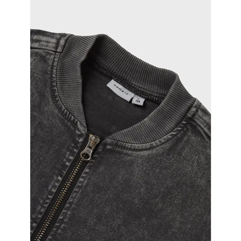 Name It Dark Grey Denim Luna Denim Bomber Jakke 2