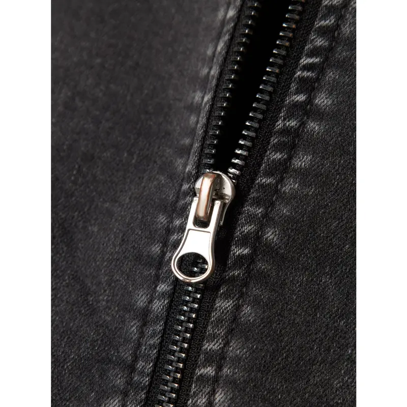 Name It Dark Grey Denim Luna Denim Bomber Jakke 4