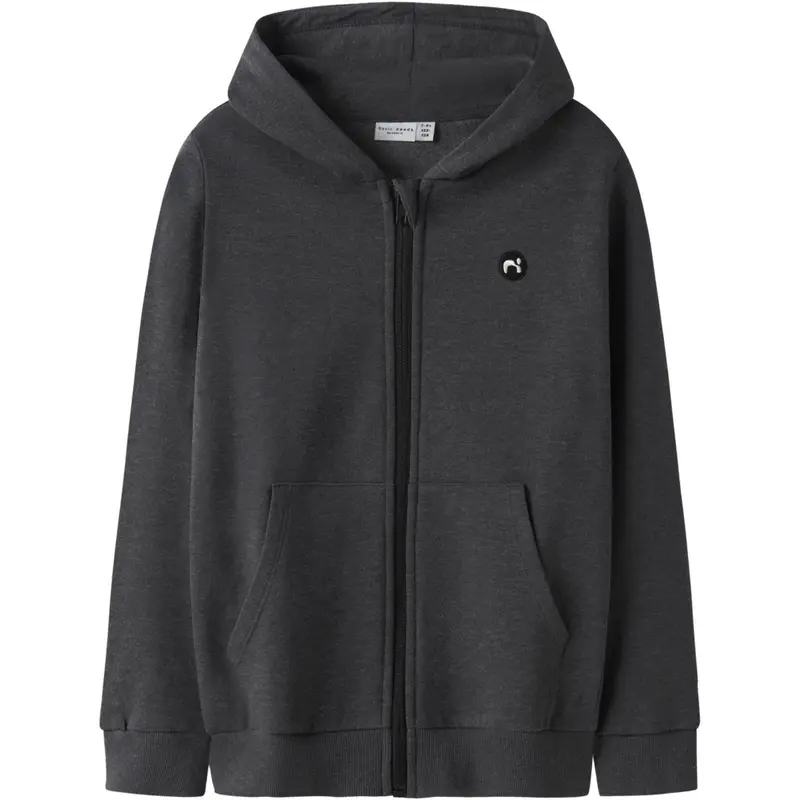 Name It Dark Grey Melange Nkmvimo Ls Sweat Card Bru Noos 1