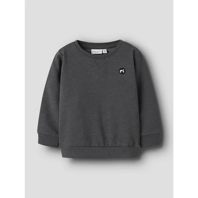 Name It Dark Grey Melange Nmmvimo Ls Sweat Bru Noos 4