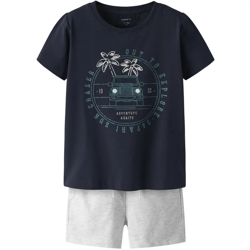 Name It Dark Sapphire Nmmjaspen Ss Shorts Sæt Pb 1