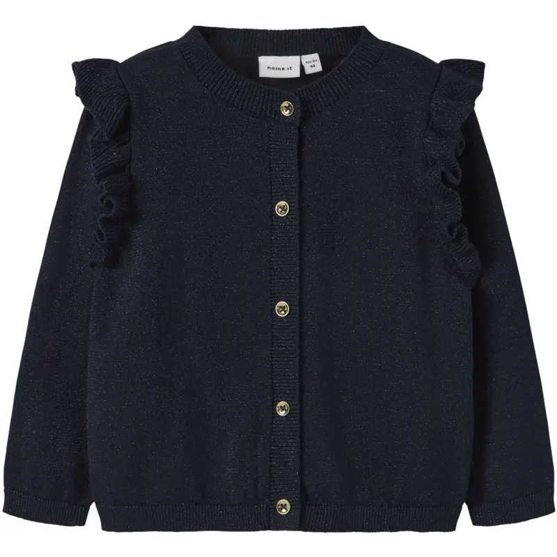 Name It Dark Sapphire Tone In Tone Lurex Nmfabinne Ls Strik Card Noos 1
