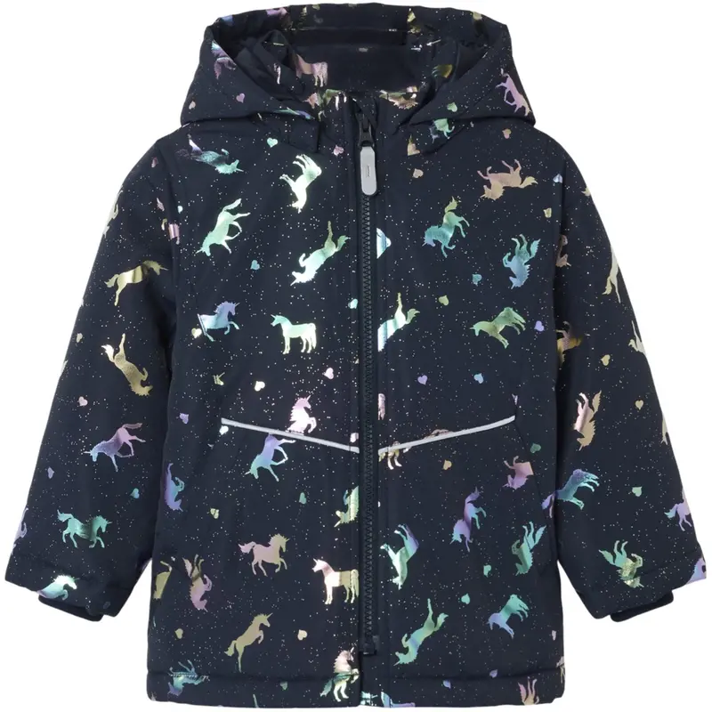 Name It Dark Sapphire Unicorn Nmfmaxi Pa Jakke Foil Aop Noos 1