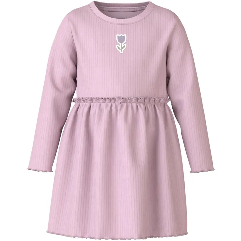 Name It Dawn Pink Tulip Nmfvemma Ls Kjole 1