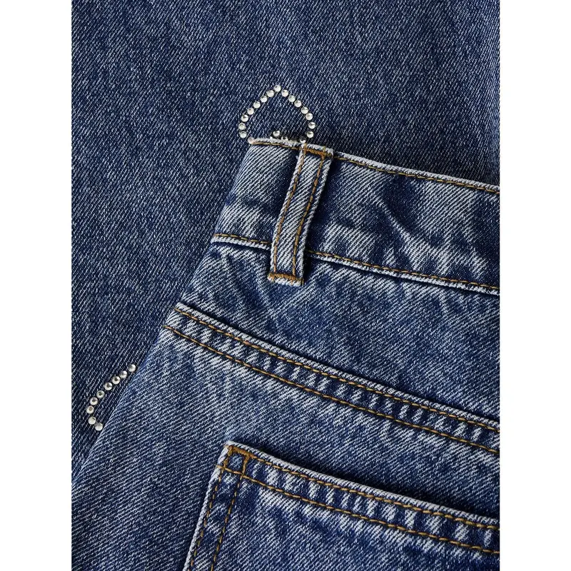 Name It Denim Blue Rhinestone Bows Nkfrose Wide Rhinestone Jeans 4417-Im T 2