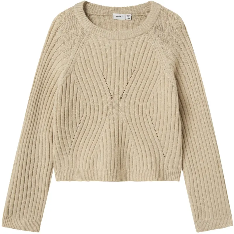 Name It Doeskin Nkfrikine Ls Kort Strik Pullover P 1