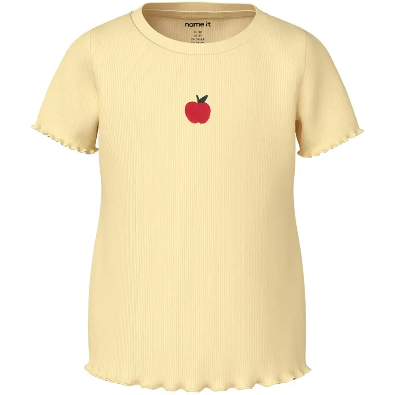 Name It Double Cream Apples Embroidery Nmfvivemma Ss Slim Top 1