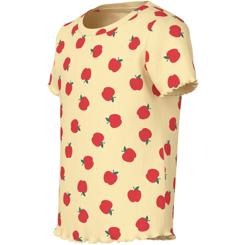 Name It Double Cream Apples Nmfvemma Aop Ss Slim Top 2