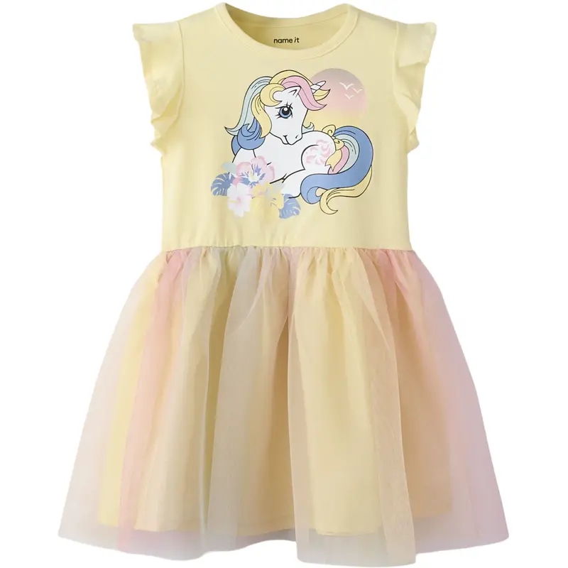 Name It Double Cream Nmfadaja Mlp Ss Tyl Kjole Cplg 1