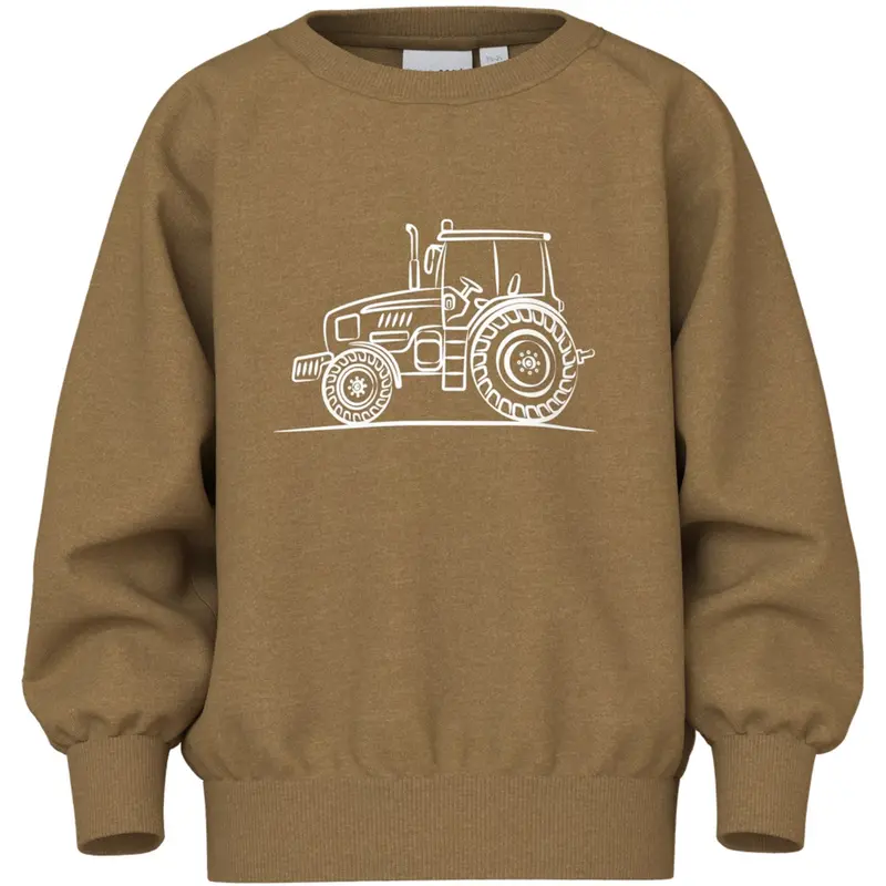 Name It Dull Gold Tractor Sketch Nmmvion Ls Nreg Sweat Unb 1