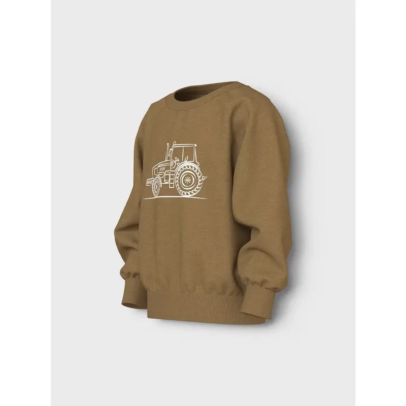Name It Dull Gold Tractor Sketch Nmmvion Ls Nreg Sweat Unb 2