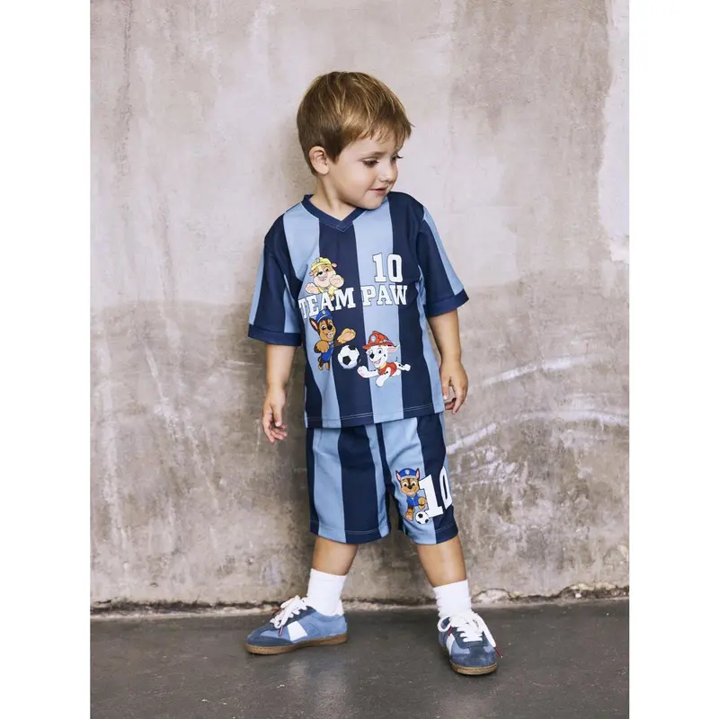 Name It Dusty Blue Nmmjakari Paw Nreg Long Poly Shorts Cplg 2