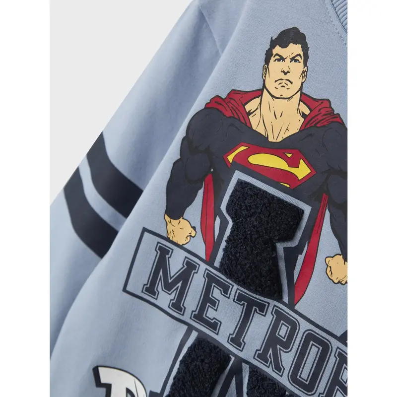 Name It Dusty Blue Nmmjasp Superman Nreg Sweat Unb Wab 4