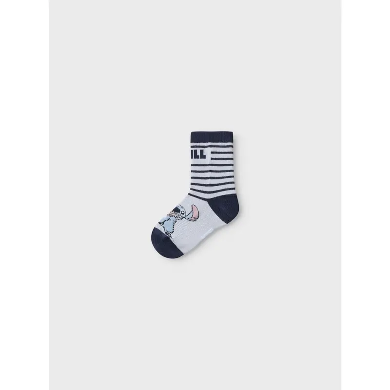 Name It Dusty Blue Nmmjermaine Stitch 3P Strømper Wdi 3