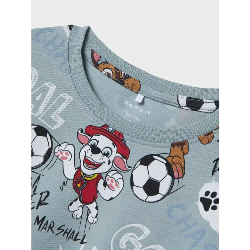 Name It Dusty Blue Nmmjubi Paw Nreg Ss Top Cplg 2